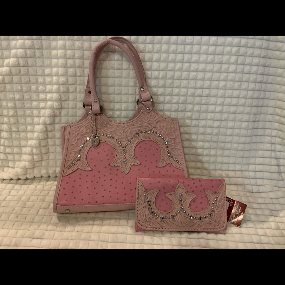 American West Handbag and Matching Wallet